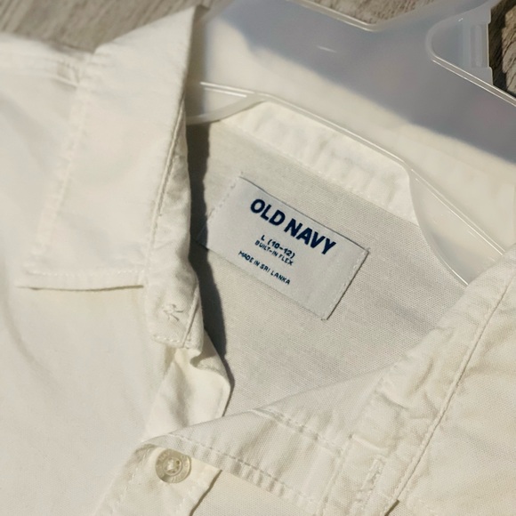 Old Navy, Boys button down shirt, white, sz L 10-12, NWT - Picture 5 of 5